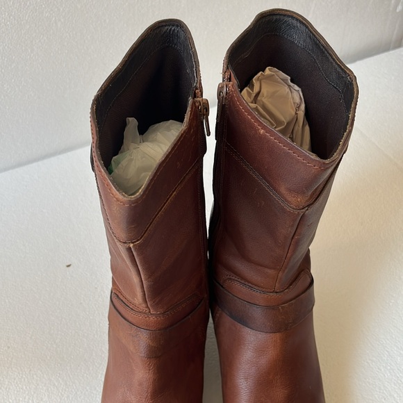 Merrell Women Oak leather Mid Calf Moto boot water resistant buckle harness 10.5 - Picture 4 of 16